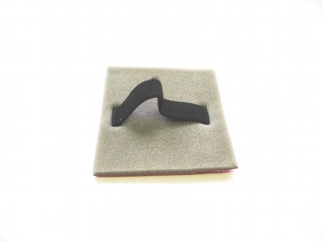 Handschleifpad -klett,115x140x8 mm,sehr weich, mit Gummi 